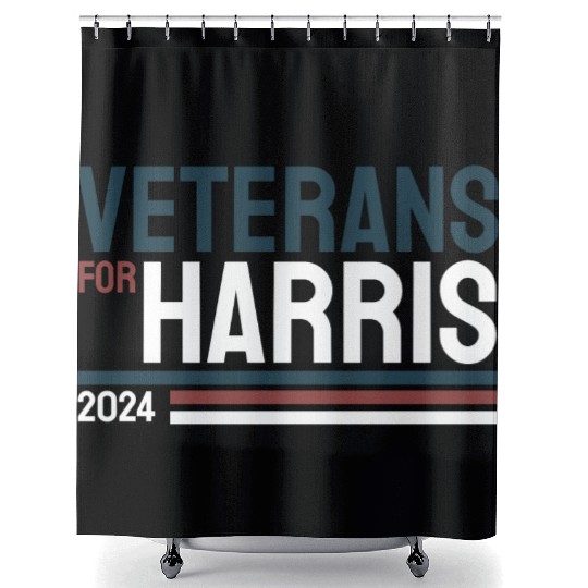 Veterans For Kamala Harris 2024 Election Shower Curtains