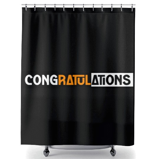 CONGRATULATIONS Shower Curtains Shower Curtains