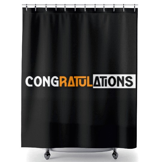 CONGRATULATIONS Shower Curtains Shower Curtains