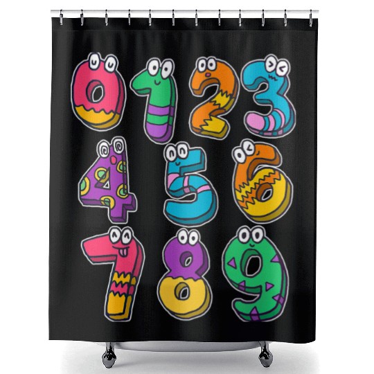 Funny Number Maths Back To School Teacher Kids Shower Curtains