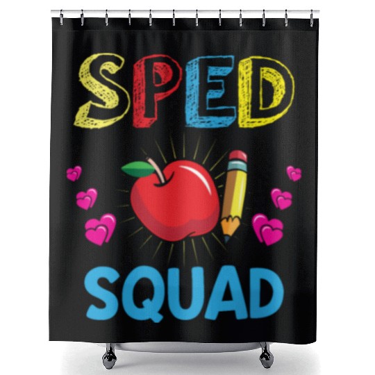 Sped Teacher special education teacher quad Shower Curtains