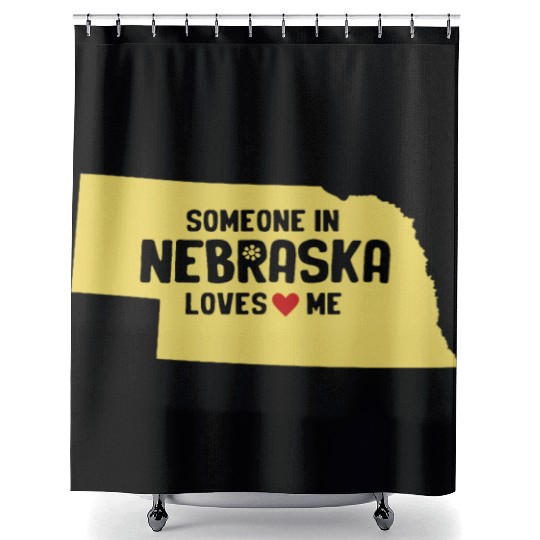 Someone In Nebraska Loves Me Shower Curtains