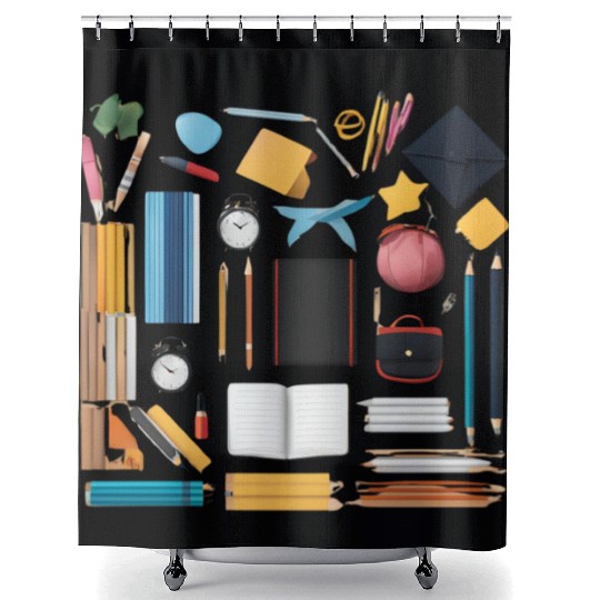 Back to school Shower Curtains