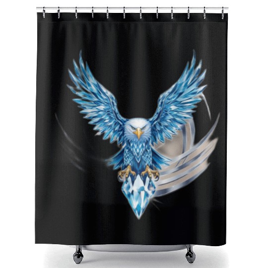 Elevate Your Style with the Crystal Eagle Shower Curtains
