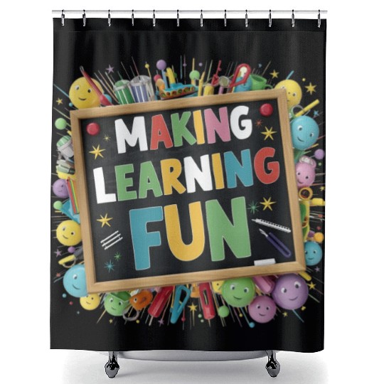 back to school Shower Curtains design for boy and girls