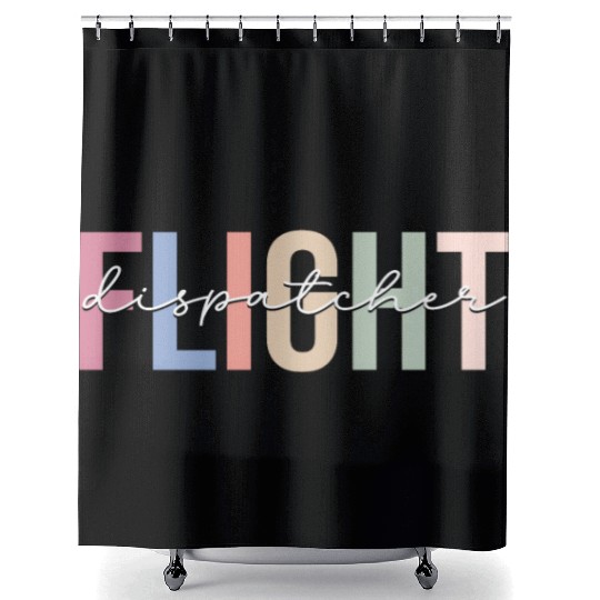 Flight Dispatcher Aviation Shower Curtains