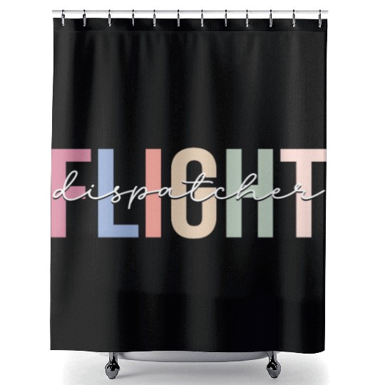 Flight Dispatcher Aviation Shower Curtains