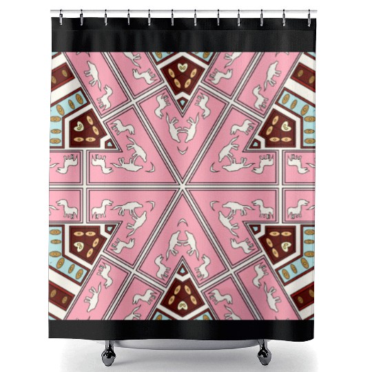 eyes on nature mandala Shower Curtains
