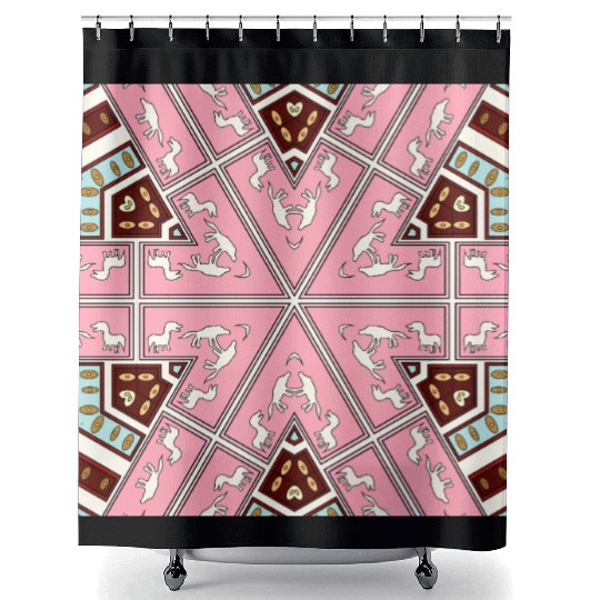 eyes on nature mandala Shower Curtains