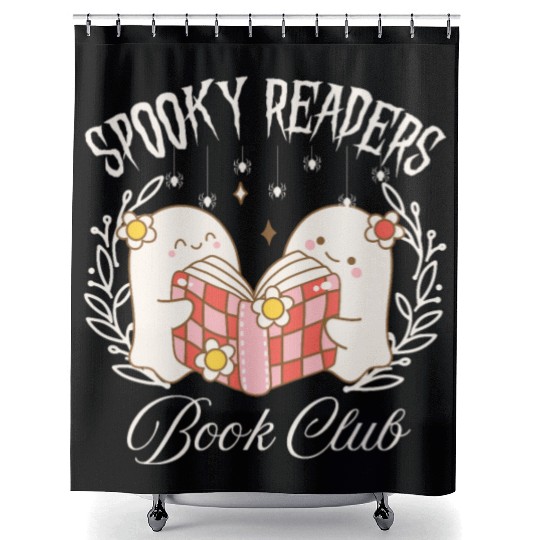 Spooky Readers Book Club -Halloween season Shower Curtains