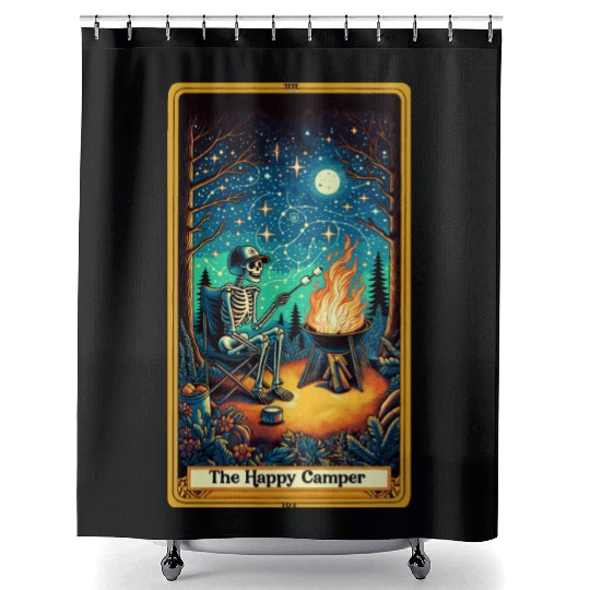 The Happy Camper Tarot Shower Curtains