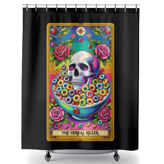 The Cereal Killer Tarot Shower Curtains