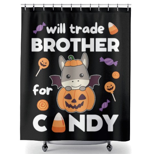 Donkey Halloween Trade Brother For Candy Shower Curtains