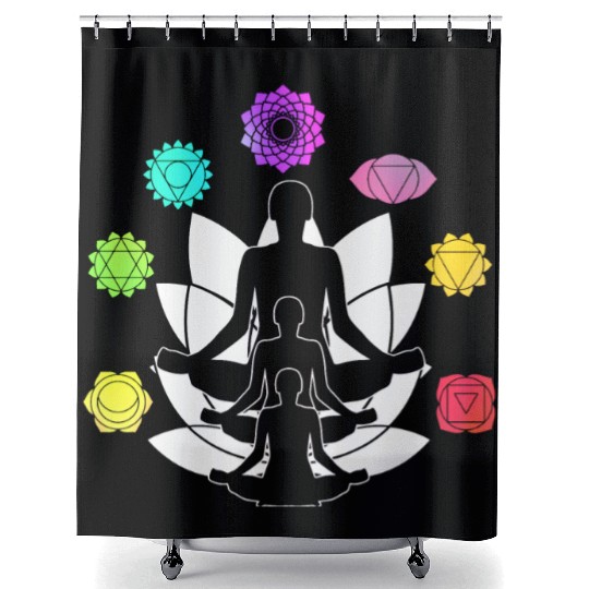 Lotus Spiritual Yoga Chakra Zen Meditation Shower Curtains