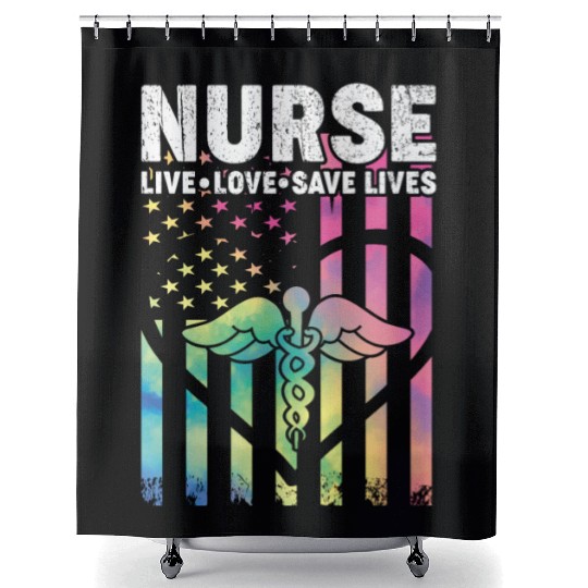 Nurse Live Love Save Lives Shower Curtains