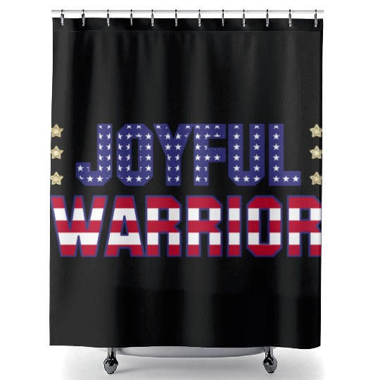 Joyful Warrior - Harris Walz 2024 Election America Shower Curtains