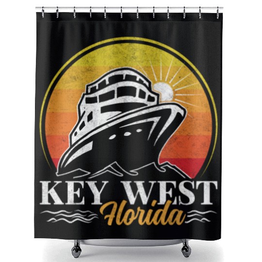 KEY-WEST FLORDIA Sailing West Keys Sailing Outfit Shower Curtains