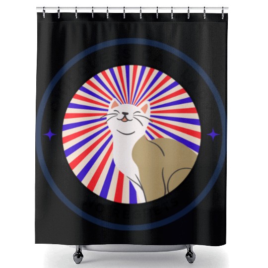 Childless cat lady. no regrets Shower Curtains