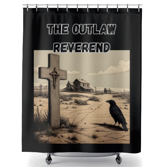 The Outlaw Reverend, Crow And Cross Shower Curtains