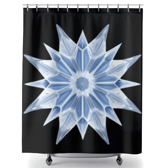 Ice Crystal Shower Curtains
