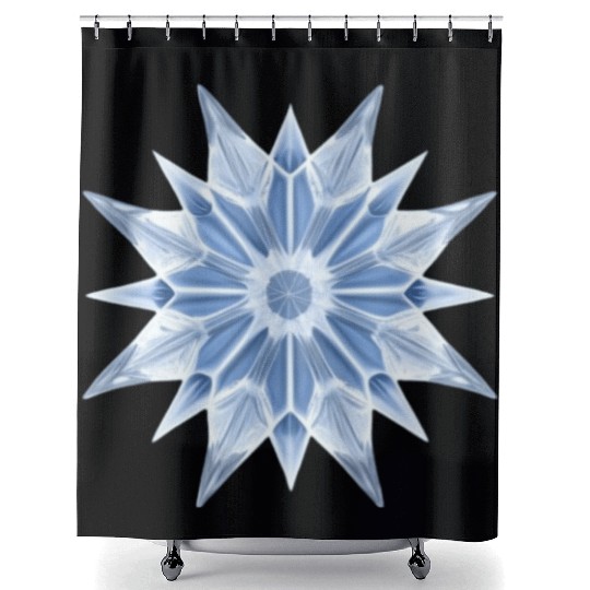 Ice Crystal Shower Curtains