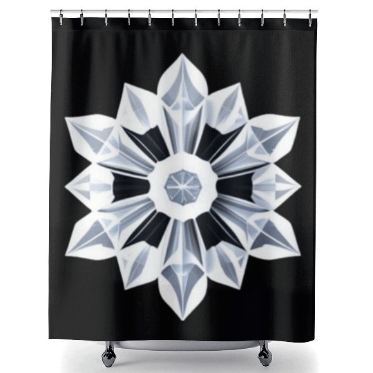 Ice Crystal Shower Curtains