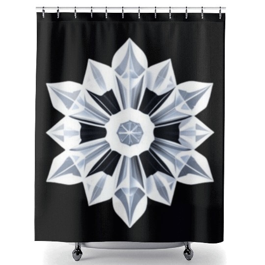 Ice Crystal Shower Curtains