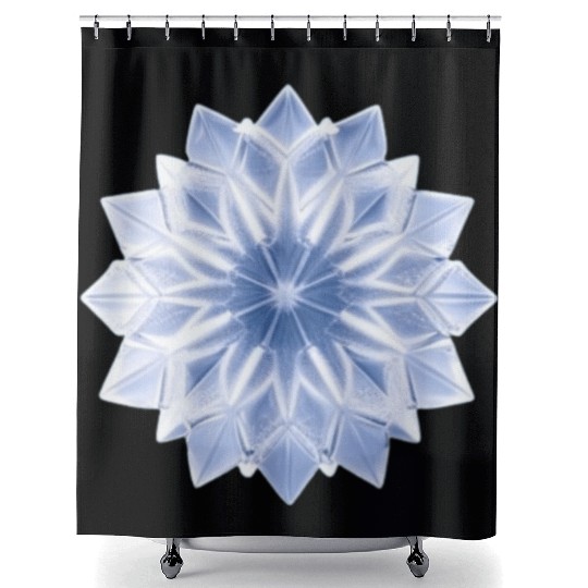 Ice Crystal Shower Curtains