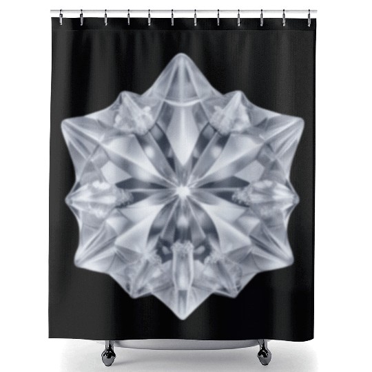 Ice Crystal Shower Curtains