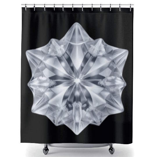 Ice Crystal Shower Curtains