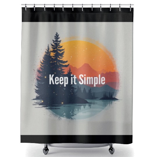 keep it simple trends Shower Curtains