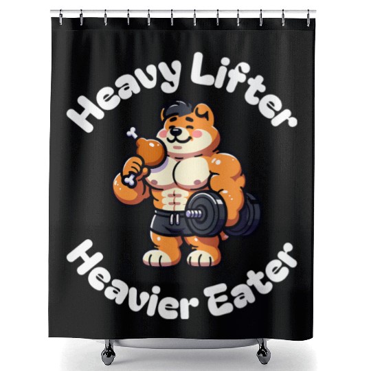 Chow Chow Dog Gym Food Cute Shower Curtains
