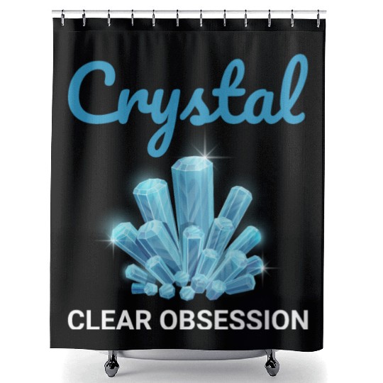 Crystal Collecting Rock Hunting Mineral Collector Shower Curtains