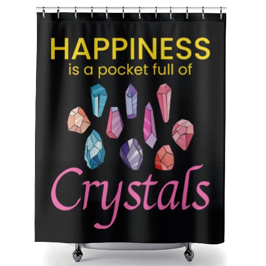 Crystal Collecting Rock Hunting Mineral Collector Shower Curtains