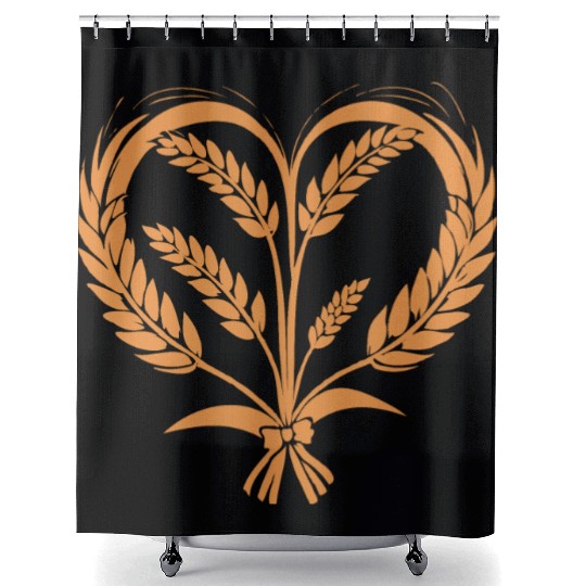 Wheat Cereal Grain Food Lover Funny Design Shower Curtains
