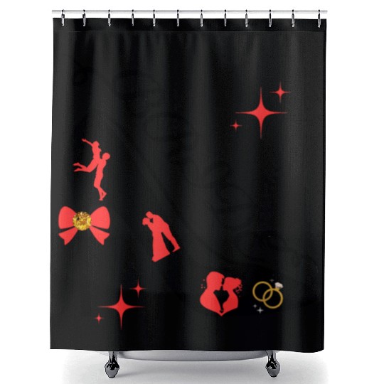 Bride Wedding Engagement Honeymoon Classy Boho Shower Curtains