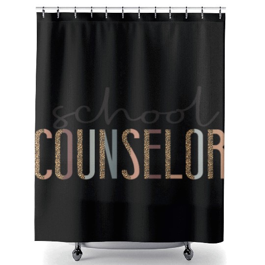 School Counselor Leopard Cheetah Shower Curtains