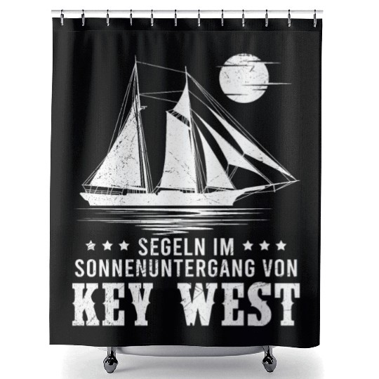 Florida SUNSET SAILING IN KEY-WEST Shower Curtains