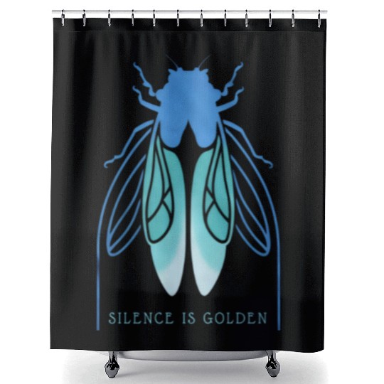 Cicada Charm-inspired Life Cycle Unique Insect Shower Curtains