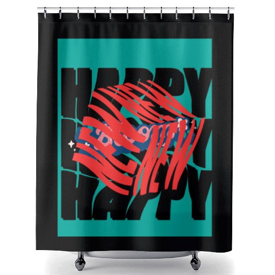 Letter , typography t- Shower Curtains design.