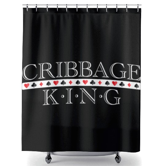 Cribbage King Card Player Graphic Print Idea Shower Curtains