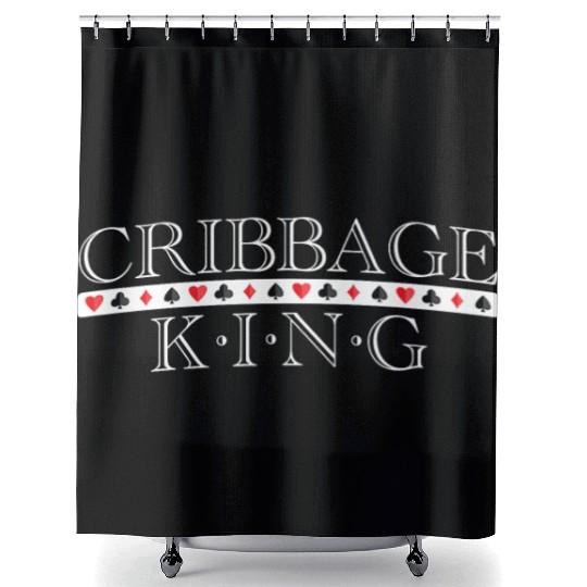 Cribbage King Card Player Graphic Print Idea Shower Curtains