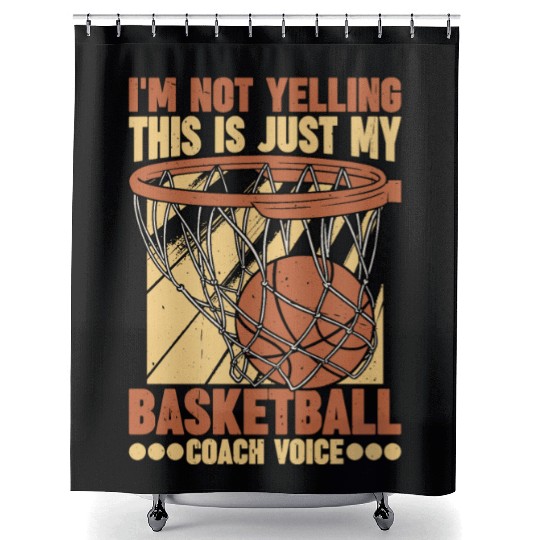 This Is Just My Basketball Coach Voice 1 Shower Curtains