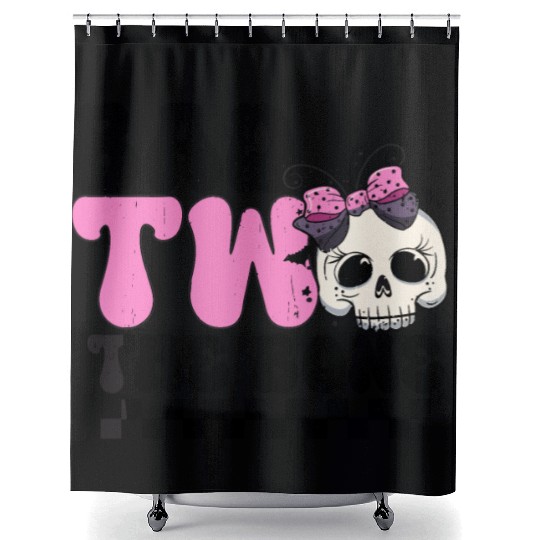 Bad Two The Bone Birthday 2nd Toddler Halloween Shower Curtains