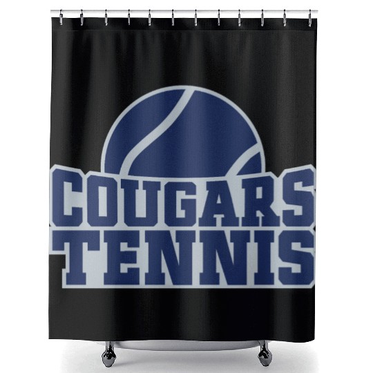 Cougars Tennis Design 1 Shower Curtains