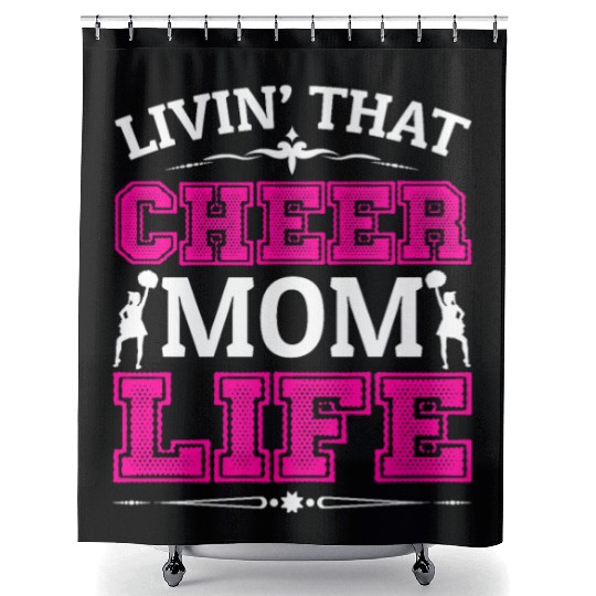 Living Cheer Mom Life Cheerleading Mother's Day Shower Curtains