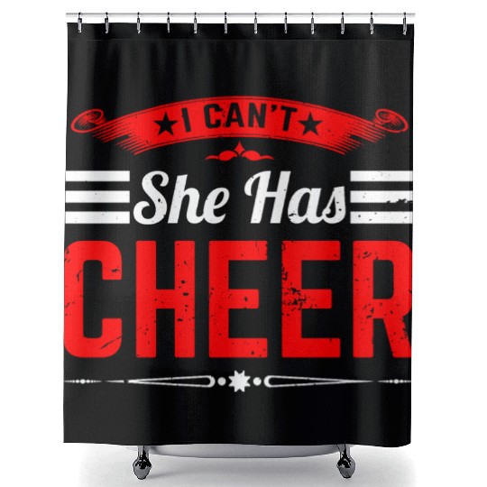 She Has Cheer Mom Cheerleading Mommy Mother's Day Shower Curtains