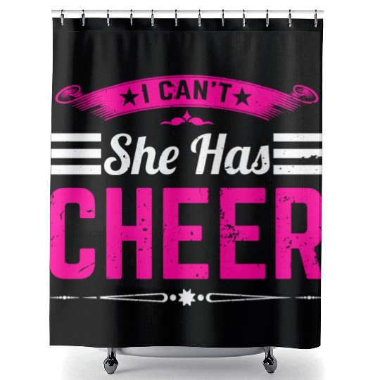 She Has Cheer Mom Cheerleading Mommy Mother's Day Shower Curtains
