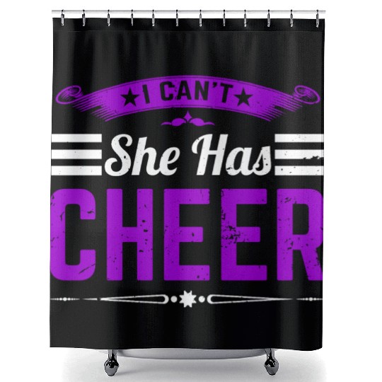 She Has Cheer Mom Cheerleading Mommy Mother's Day Shower Curtains
