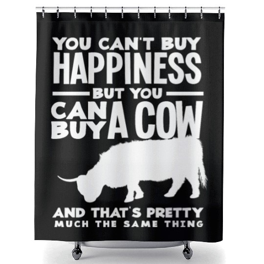 You Can't Buy Happiness But A Highland Cow Shower Curtains